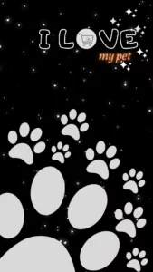 fondo de pantalla de huella de perro oscuro