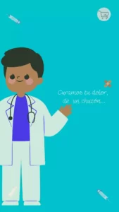 fondo de medico azul